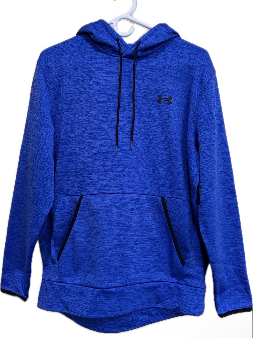 Under Armour ColdGear Royal Blue Heathered Pullover Hoodie Medium